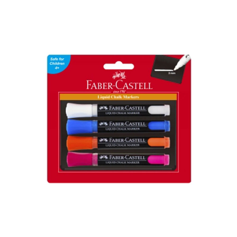 Faber-Castell Liquid Chalk Marker assorti (4pk)