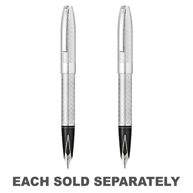 HP HP Chrome Chevron Pattern Fountain Pen