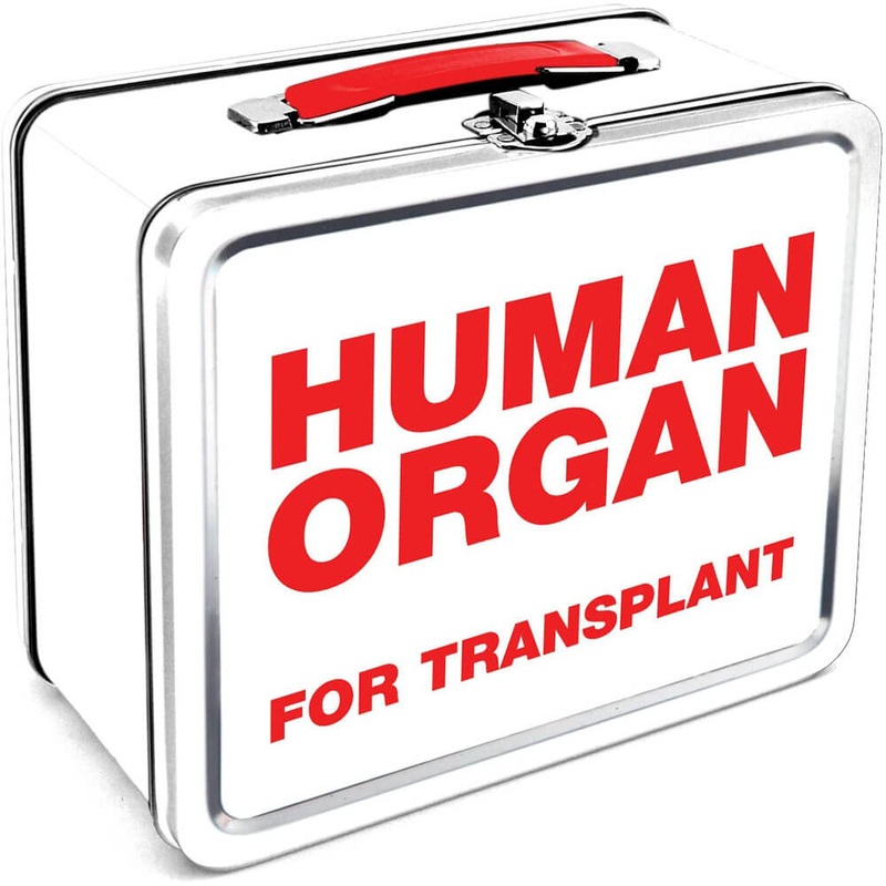 tain de transplantation d'organe humain porte toute la bote amusante
