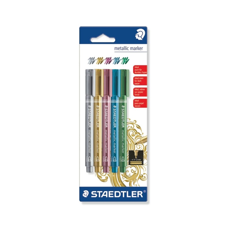 Staedtler Metallic Marker Couleurs assorties (5pk)