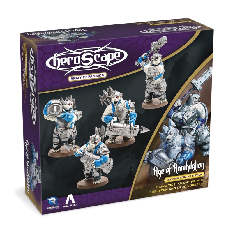 Heroscape: Rising Tide  Knight Primus Adelbern & Ordo Borealis Army Expansion Premium Painted Edition - Wave 3