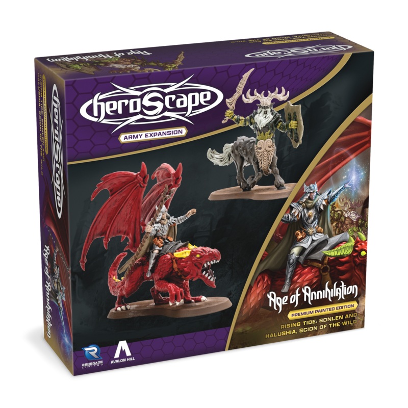 Heroscape: Rising Tide  Sonlen & Halulshia, Scion of the Wild Army Expansion Premium Painted Edition - Wave 3