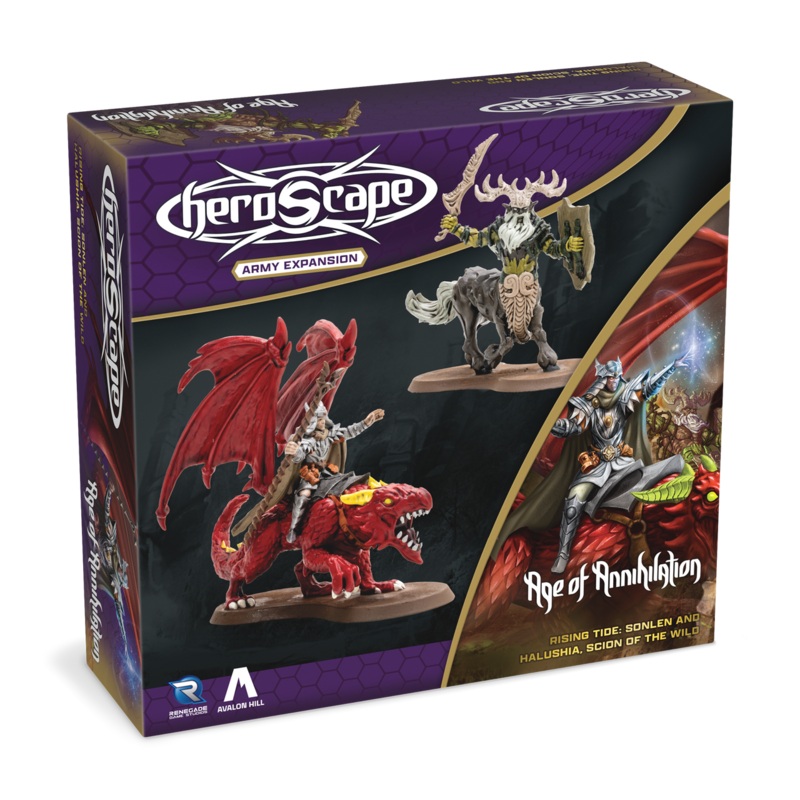 Heroscape: Rising Tide  Sonlen & Halulshia, Scion of the Wild Army Expansion - Wave 3