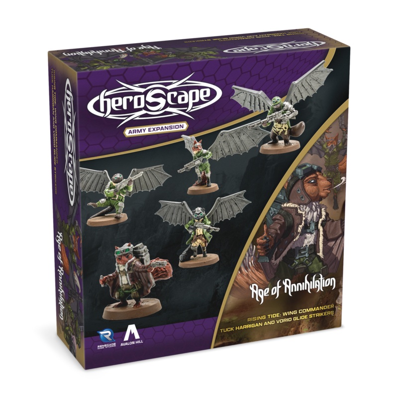 Heroscape: Rising Tide  Wing Commander Tuck Harrigan & Vorid Glidestrikers Army Expansion - Wave 4