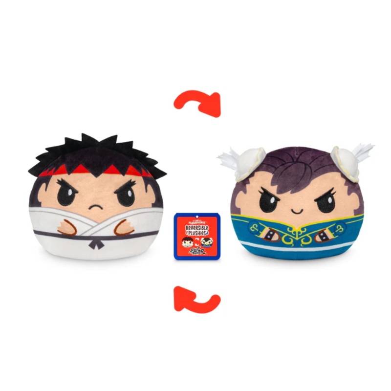 Plushie 4'': Ryu / Chun Li Reversible (Capcom - Street Fighter)