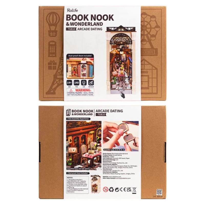 Arcade Dating Book Nook - 3D Miniature Scene