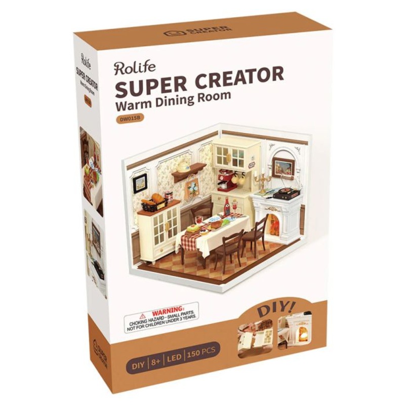 Warm Dining Room - 3D Miniature Scene