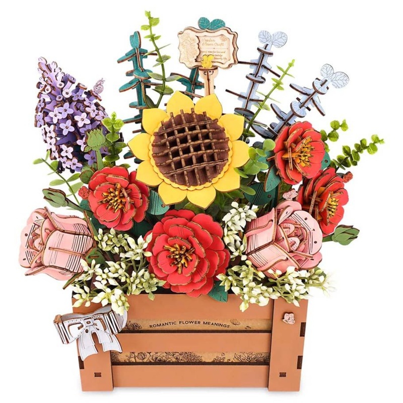Wooden Bloom Box - 3D Miniature Scene