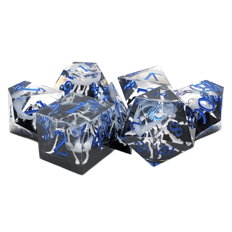 Old School Dice Sharp Edged - Snowy Mountain