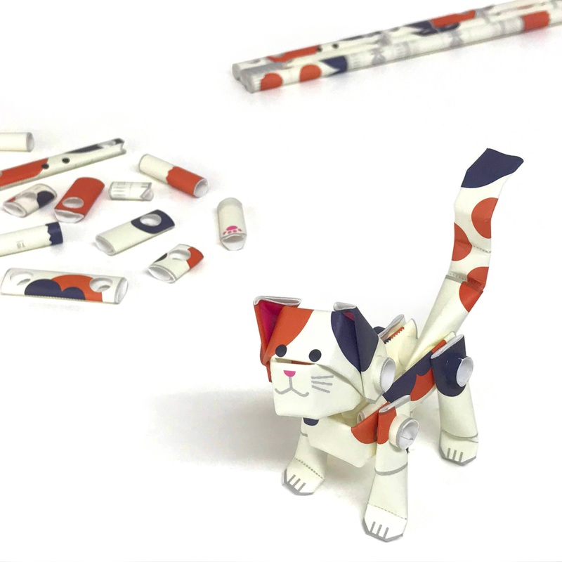 PIPEROID animals Cats Calico - paper craft kit from Japan