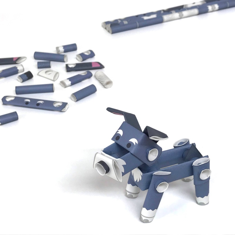 PIPEROID animals Dogs Schnauzer - paper craft kit from Japan