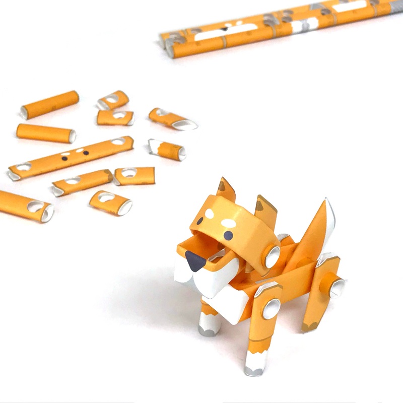PIPEROID animals Dogs Shiba Inu - paper craft kit from Japan