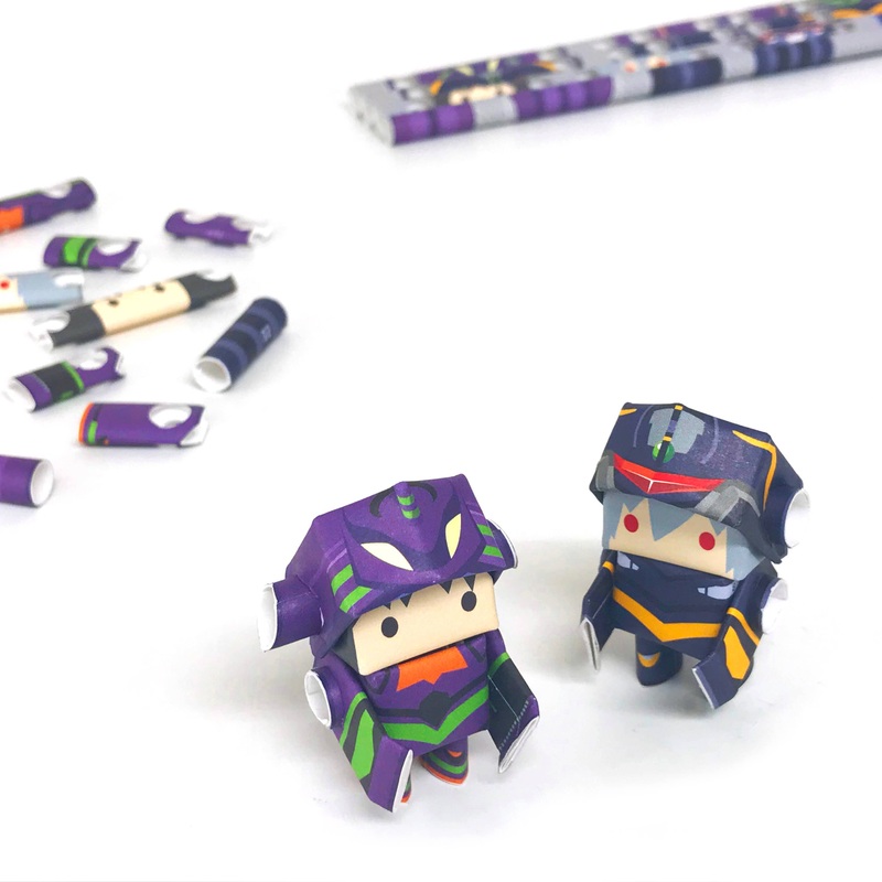 PIPEROID Evangelion series Shinji & Kaworu - paper craft kit