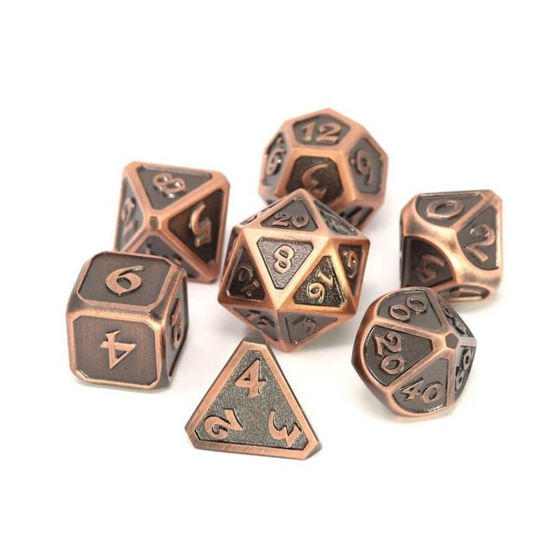 Die Hard 7-Dice Set - Mythica Battleworn Copper