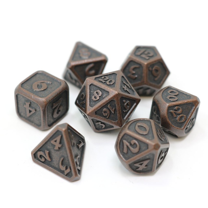 Die Hard 7-Dice Set - Mythica Dark Copper
