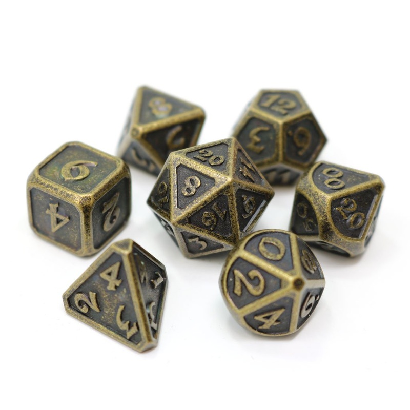Die Hard 7-Dice Set - Mythica Dark Gold