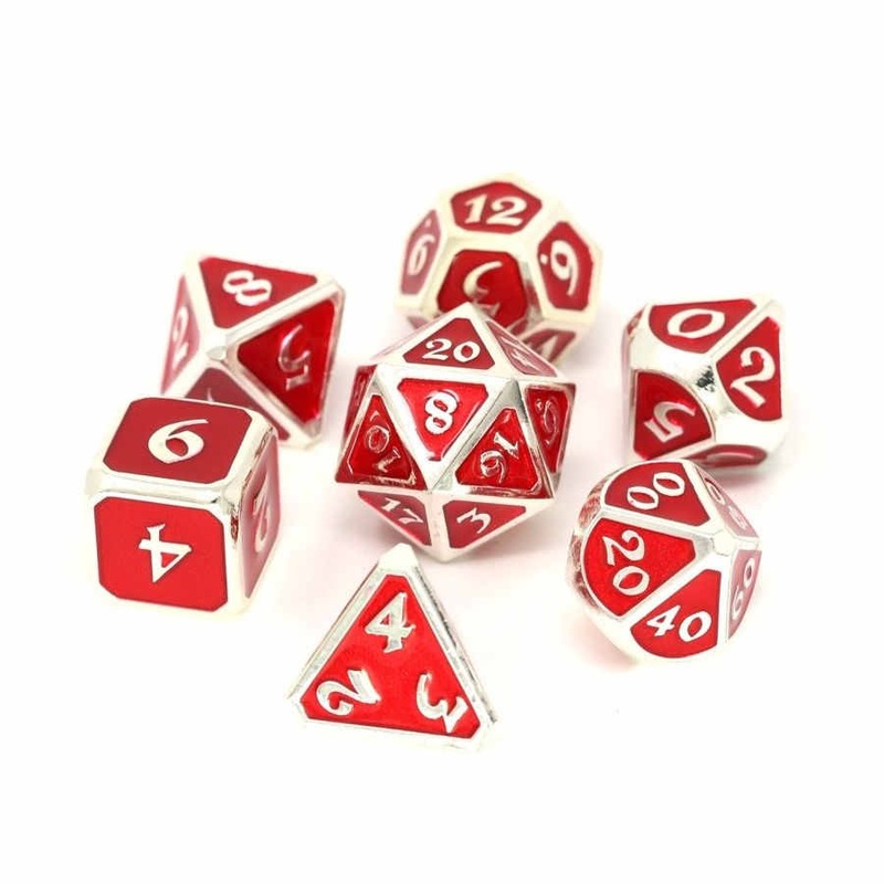 Die Hard 7-Dice Set - Mythica Platinum Ruby