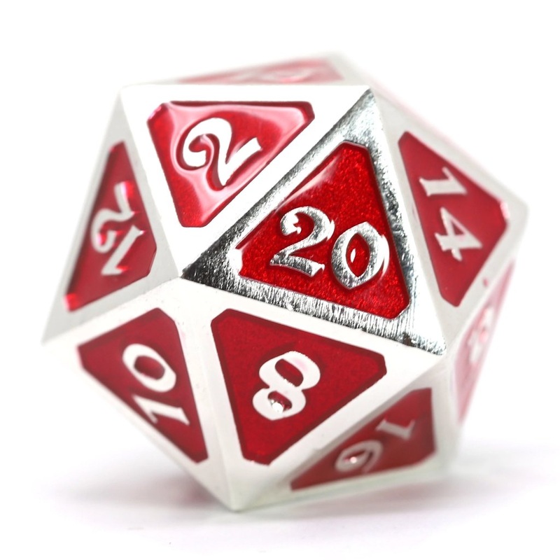 Die Hard Dice D20 25mm - Mythica Platinum Ruby