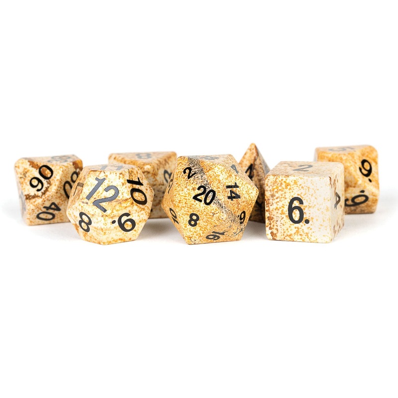 16mm Stone Poly Dice Set: Picture Jasper (7)