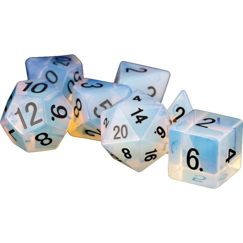 16mm Stone Poly Opalite Dice Set (7)