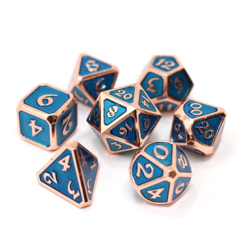 Die Hard 7-Dice Set - Mythica Copper Aquamarine