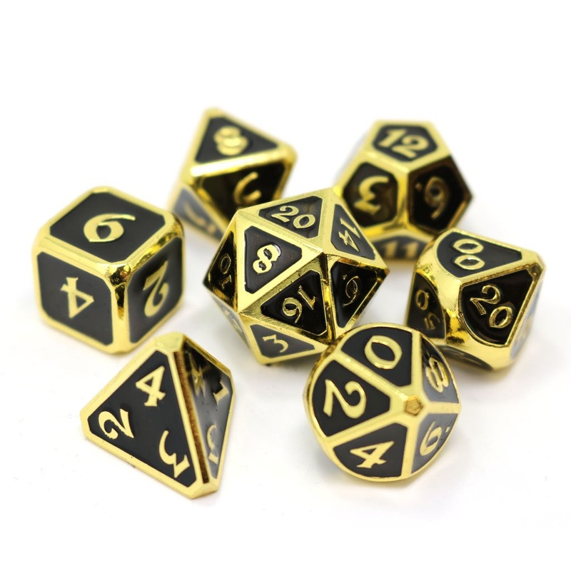 Die Hard 7-Dice Set - Mythica Gold Onyx
