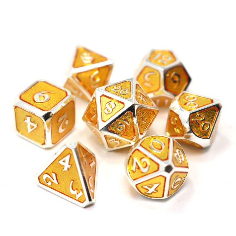 Die Hard 7-Dice Set - Mythica Platinum Topaz