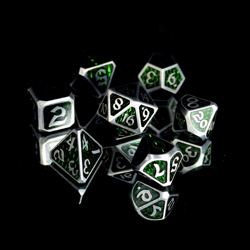Die Hard 7-Dice Set - Drakona Ventus Chloros