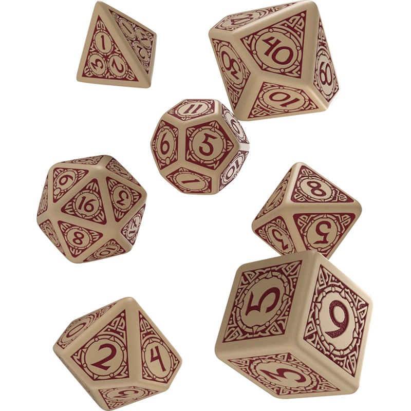 Viking RPG Dice Set: Beige / Brown