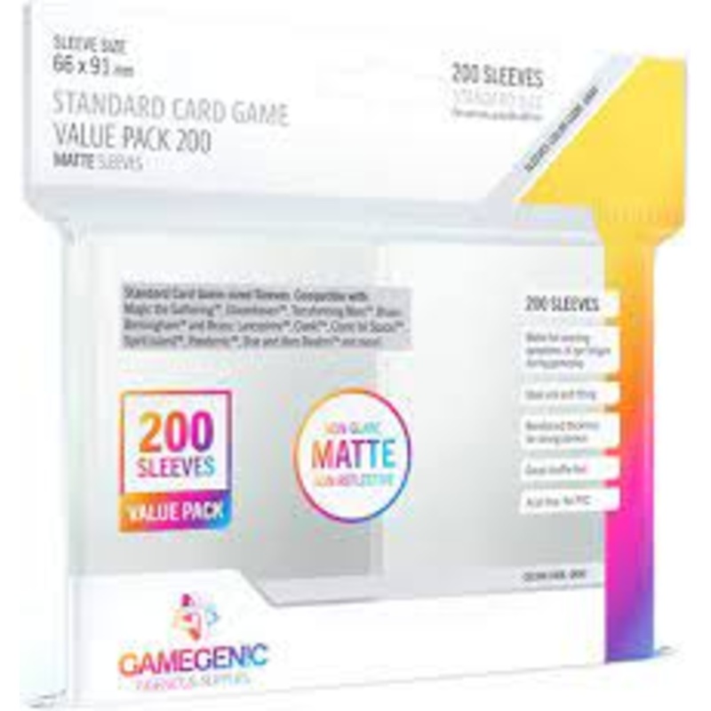 Gamegenic Standard Card Game Value Pack 200 Matte Sleeves