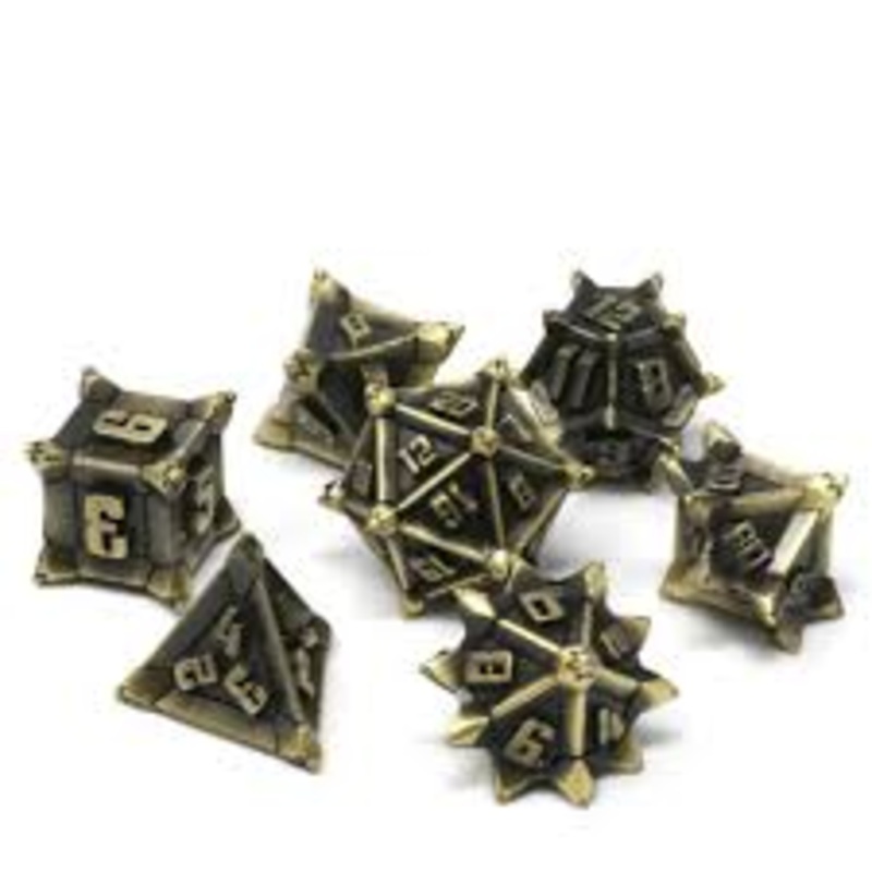 Die Hard  7-Dice Set - Thorncraft Gold