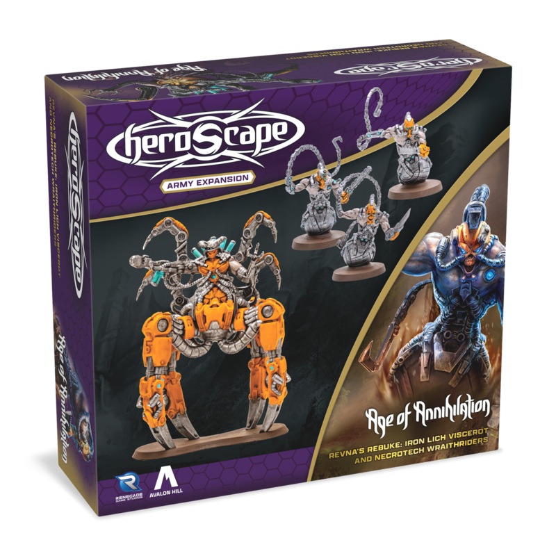 Heroscape: Revna's Rebuke: Iron Lich Viscerot and Necrotech Wraithriders Army Expansion - Wave 2
