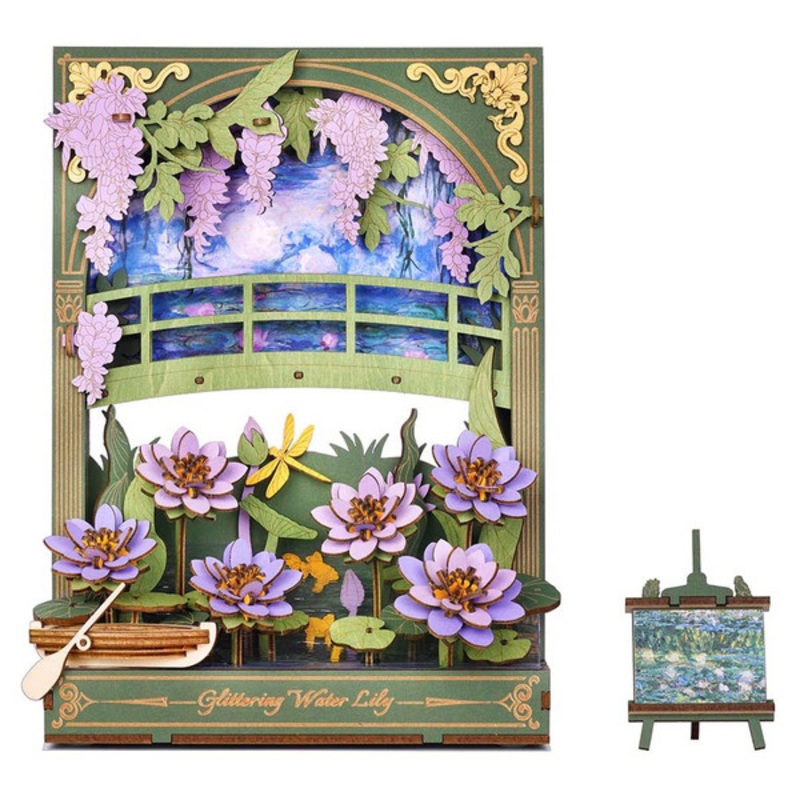 Glittering Water Lily - 3D Miniature Scene