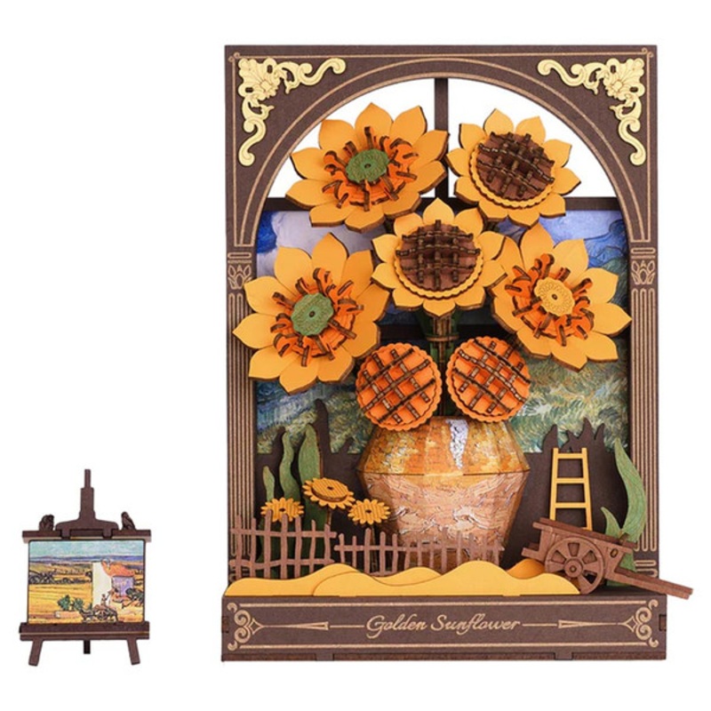 Golden Sunflower - 3D Miniature Scene