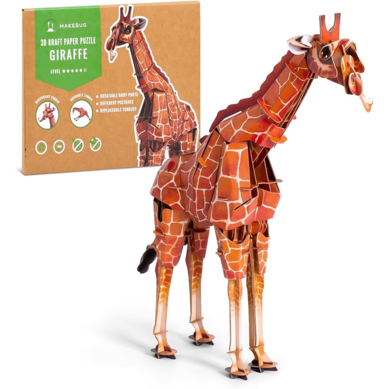 Kraft Paper Puzzle - 3D Animals