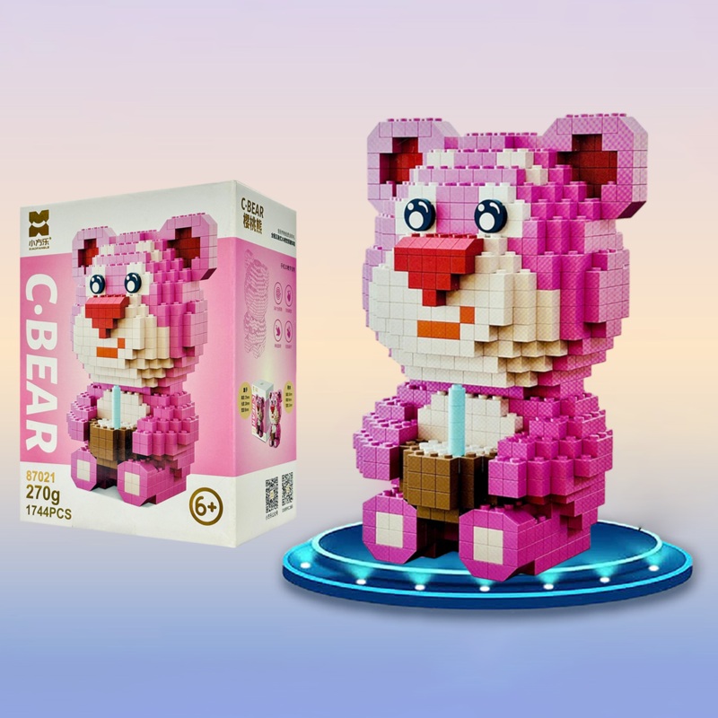 C. Bear Building Blocks Minifigure 6 Inch as Birthday Gift for Kids