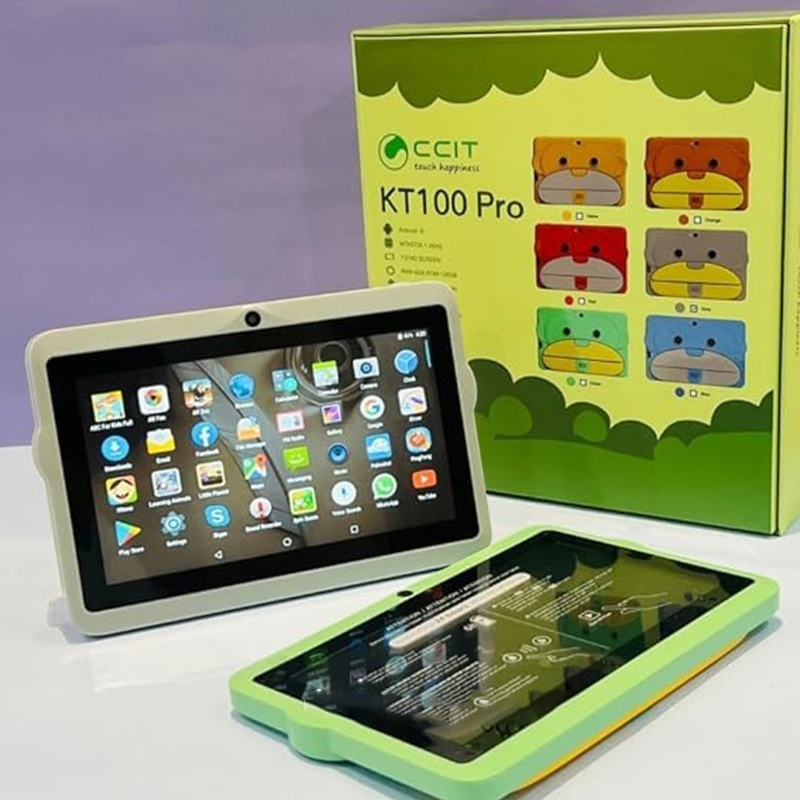 CCIT KT100 Pro 7 Inch HD Screen Kids Tablet With 4 GB RAM 128 GB ROM 3000 mAh Battery- Green