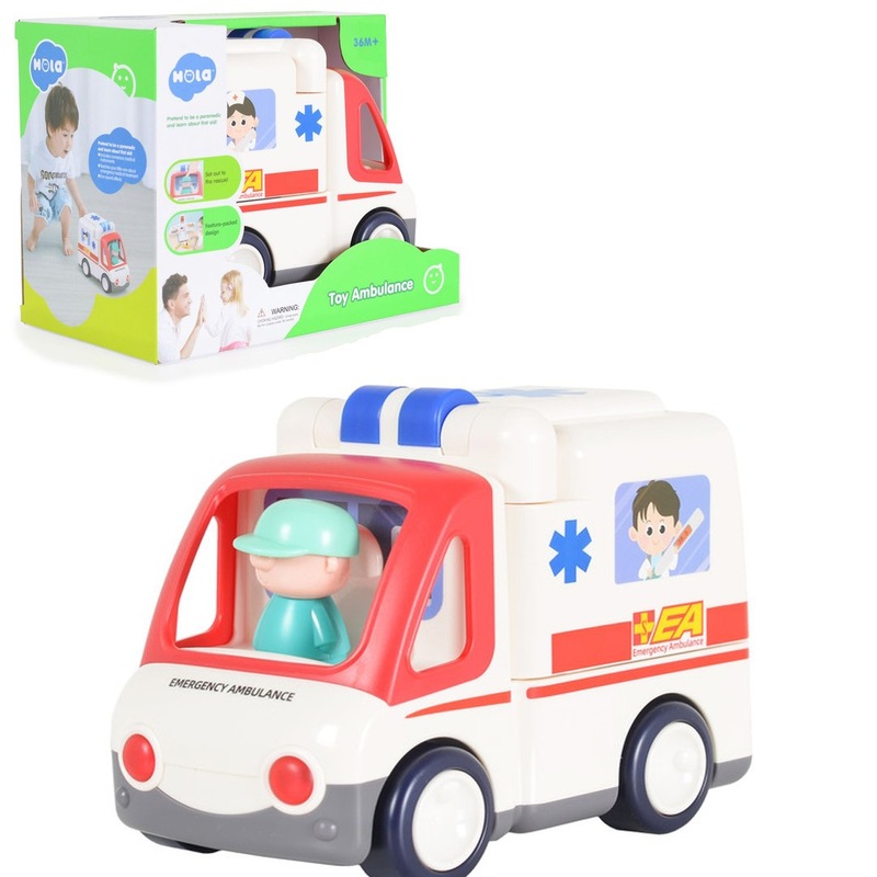 HOLA Toy Ambulance & Accessories: Rescue Fun for Kids Aged 18 Months and Up