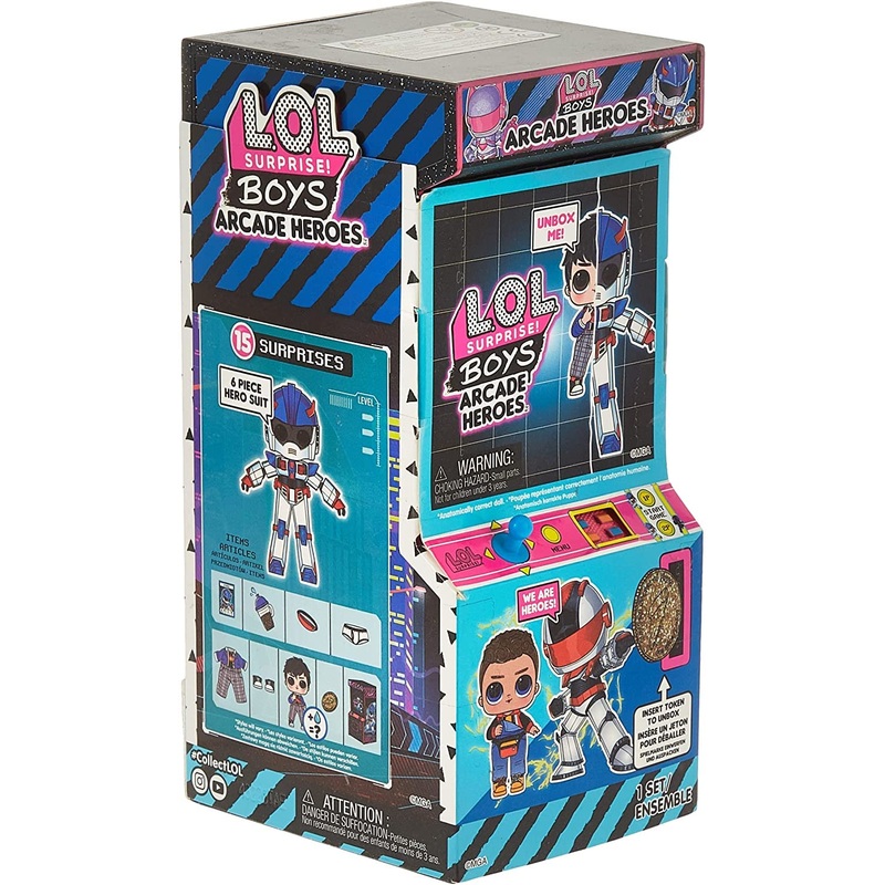 L*O*L Surprise Boys Arcade Heroes Action Figure Doll With 15 Surprises