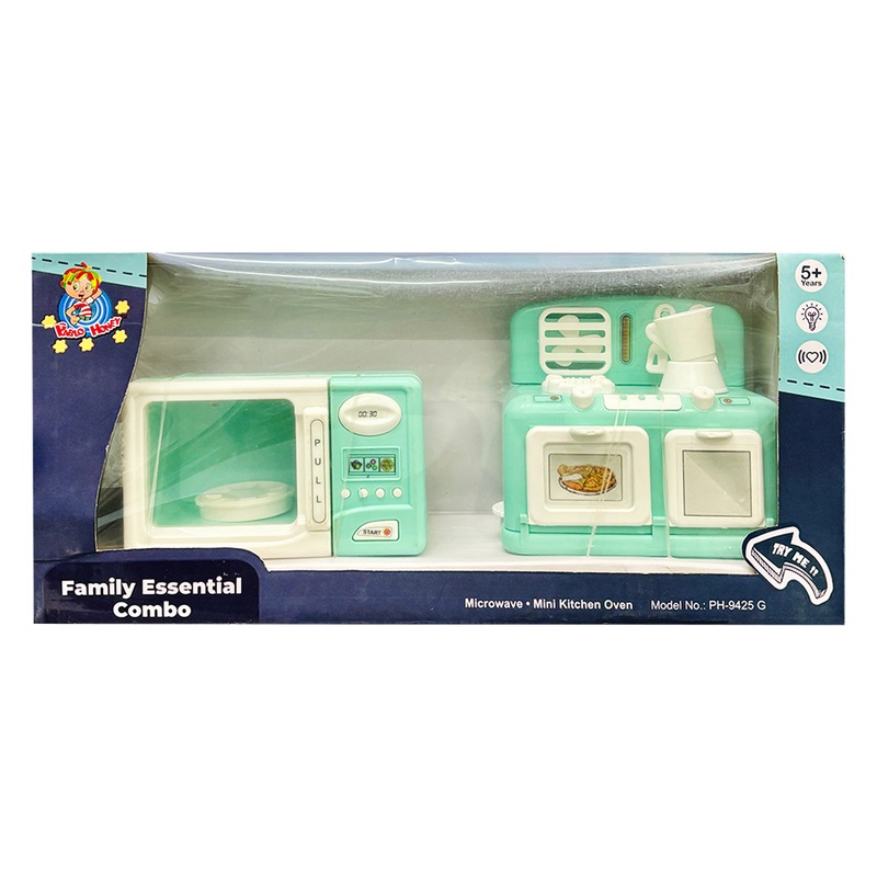 Pablo Honey Mini Microwave, Kitchen Oven Household Play Set (Blue)