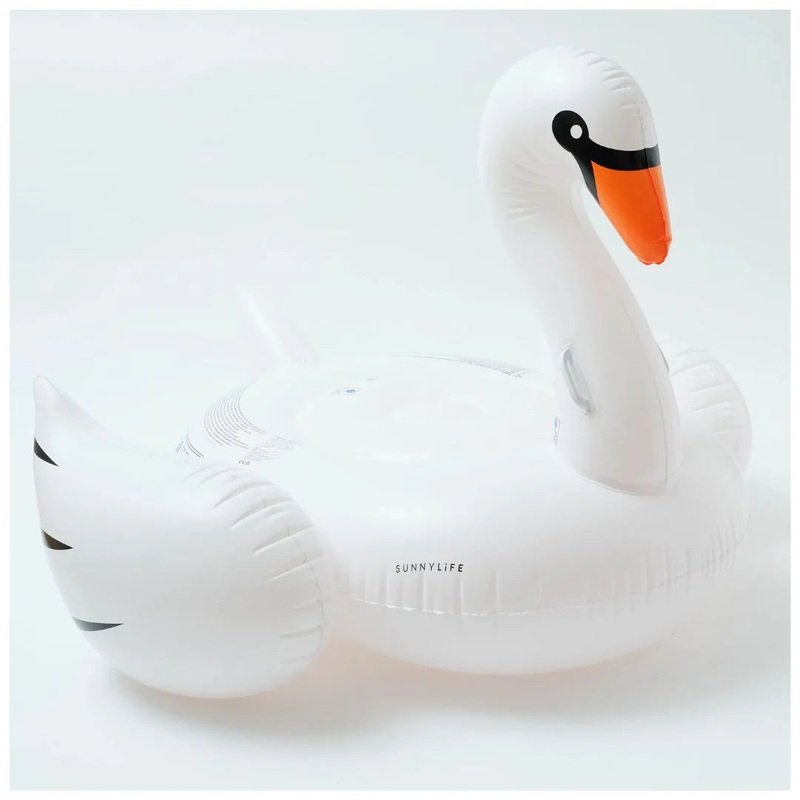 SUNNYLiFE The Resort Original Luxe Ride-On Float Swan