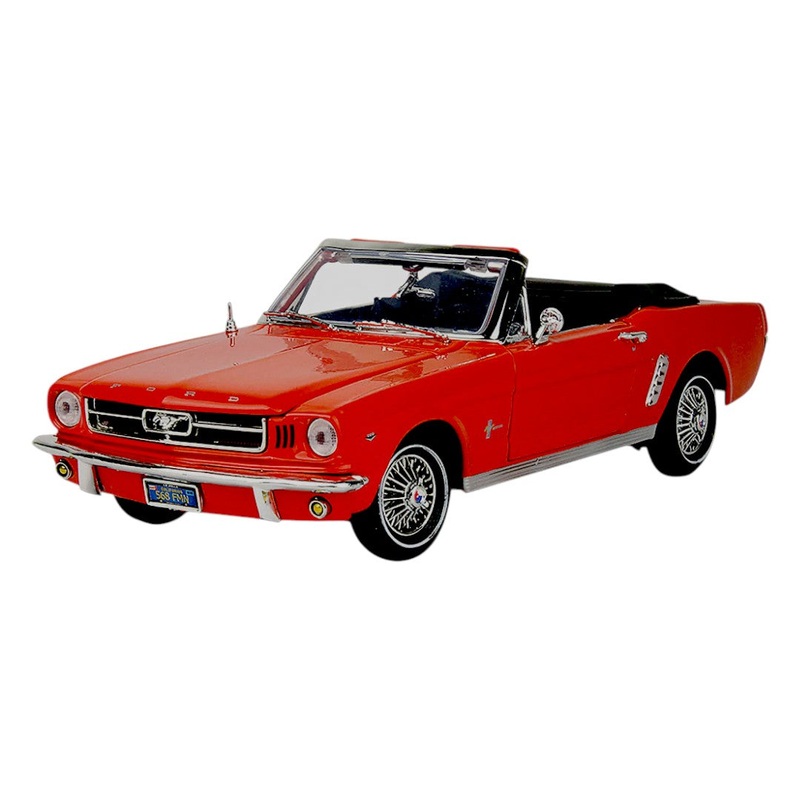 1964 1/2 Ford Mustang Convertible Cream 1/18 Diecast Car Model -RED