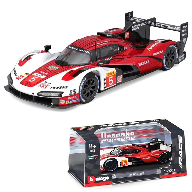 Bburago 1/43 - Porsche 963 2024 Racing Collection | Champion Le Mans 24h of Daytona