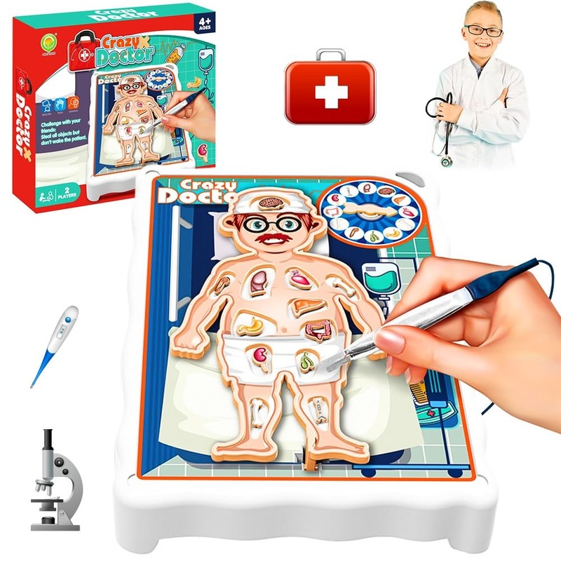 Crazy Doctor Operation Board Game  Precision Surgery Fun