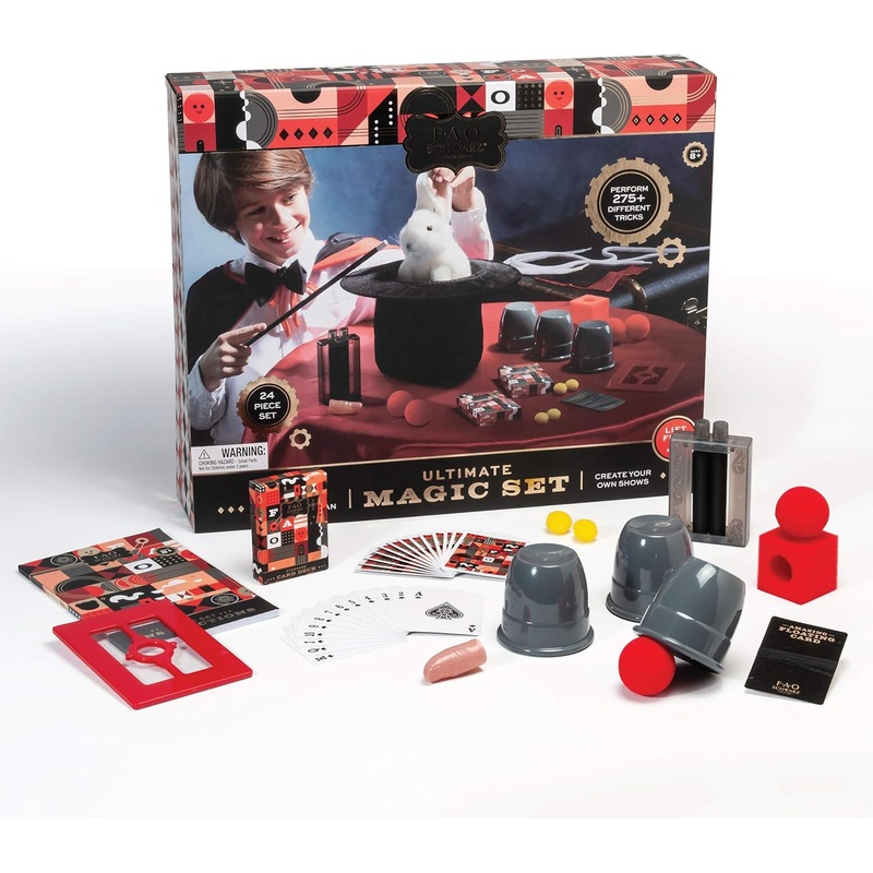 FAO Schwarz Ultimate Magic Set  Perform 300+ Tricks with 24 Accessories  Perfect for Kids Ages 8+  Fun Indoor/Outdoor Play