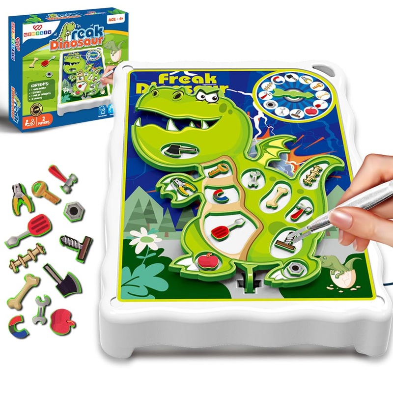 Freak Dinosaur Operation Board Game  Electronic Skill Toy for Kids Ages 412