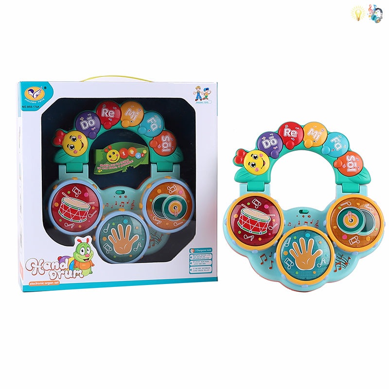 Hand Drum  Electronic organ set Beats Musical Drum with Lights Educational Toy