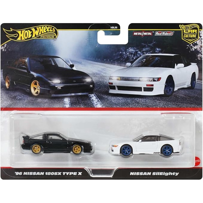 Hot Wheels Premium Car Culture 1996 Nissan 180SX Type X & Nissan SilEighty