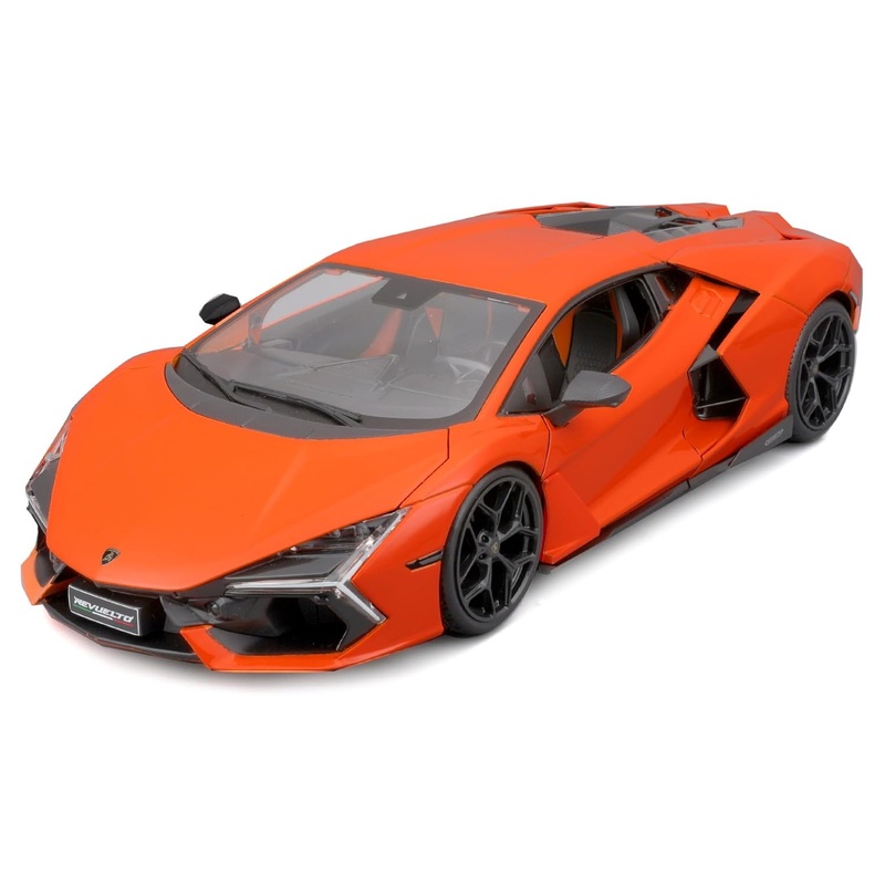 Maisto - 1/18 Scale Model Compatible with Lamborghini Revuelto Hybrid 2023 (Orange) Sports Car Collectible Miniature