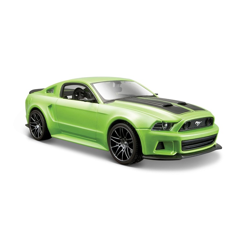 Maisto 2014 Ford Mustang Street Racer Diecast Vehicle (1:24 Scale), Metallic Light Green